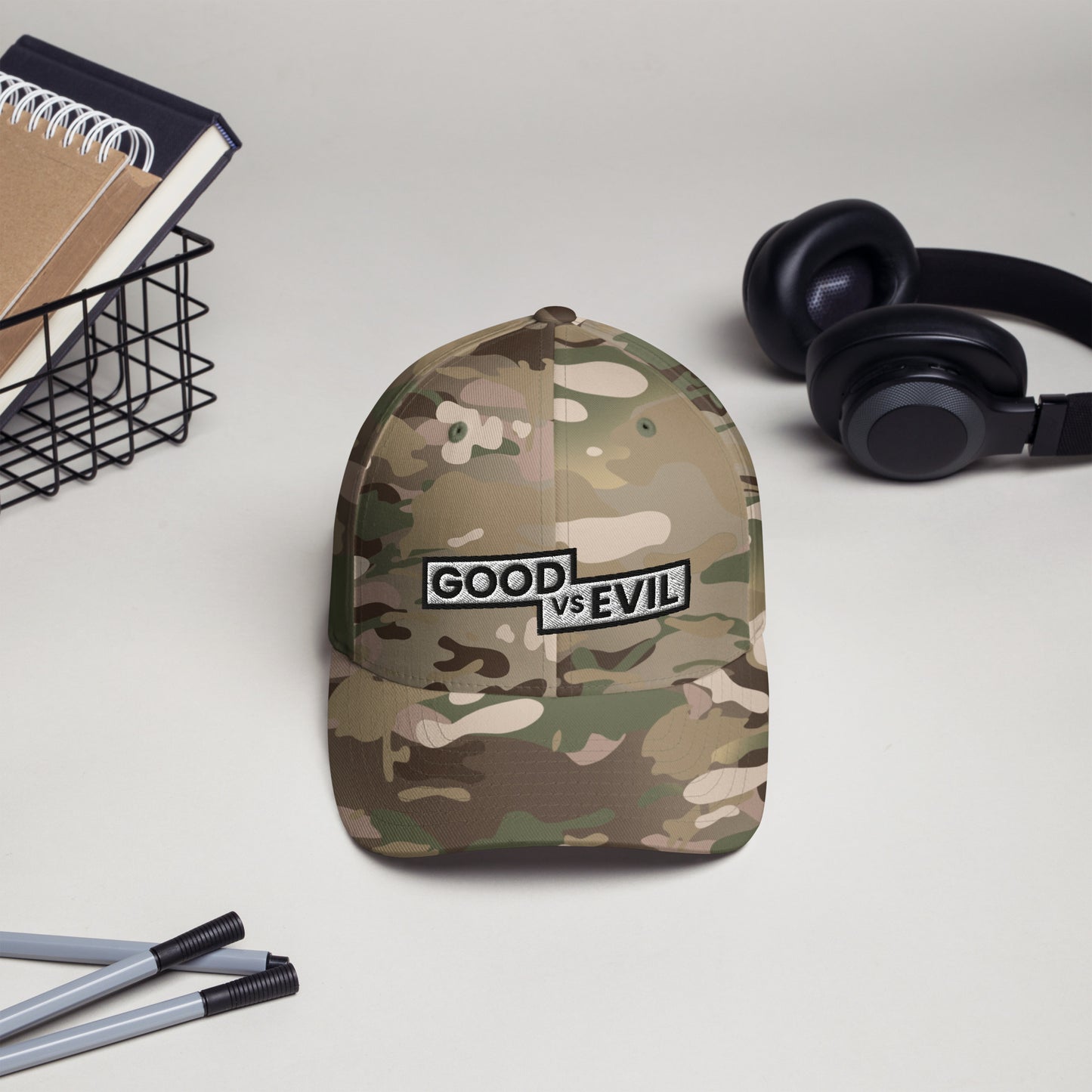 "Good vs Evil" Flexfit Structured Twill Cap