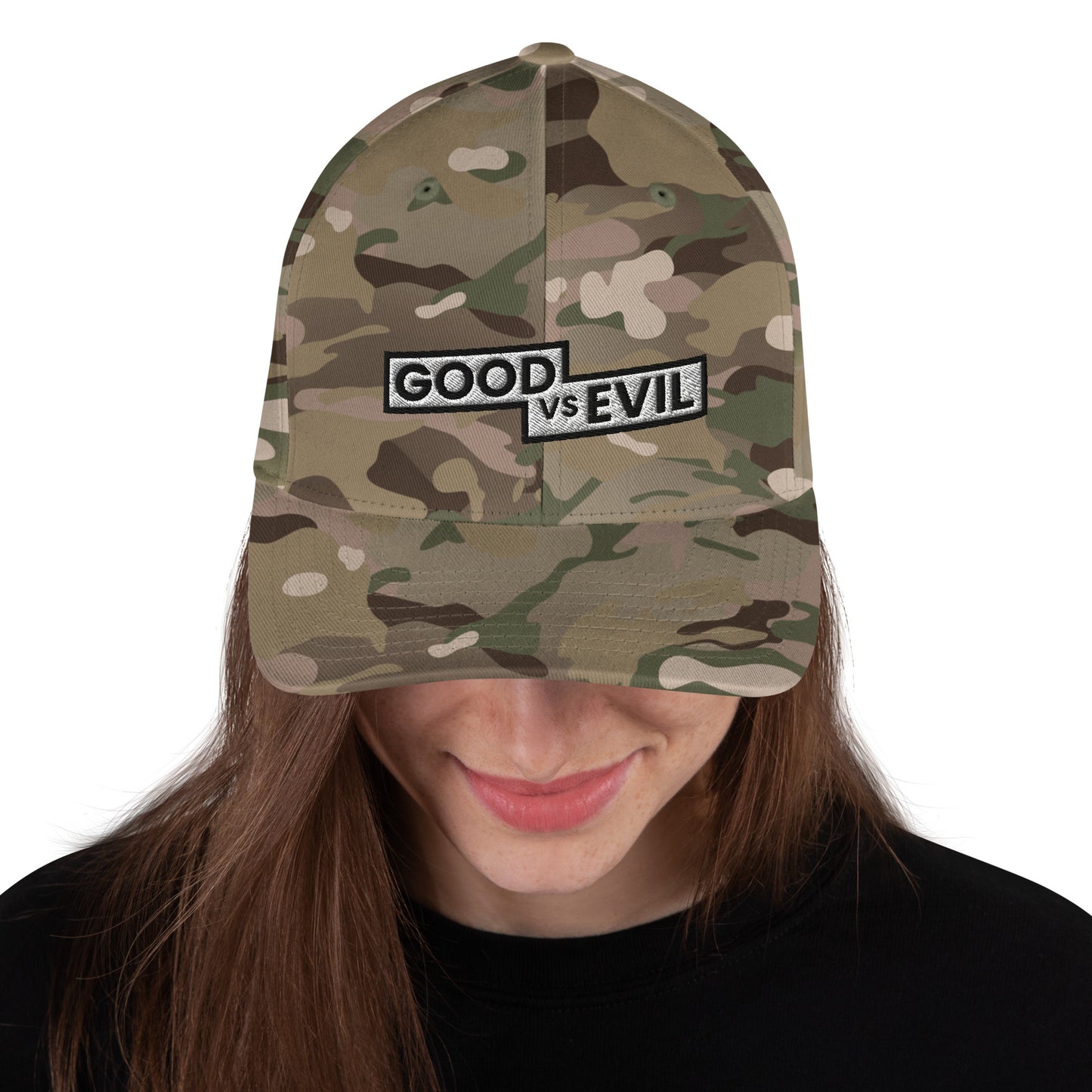 "Good vs Evil" Flexfit Structured Twill Cap